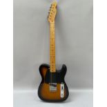 A rare Japanese Fender Telecaster electric guitar with Esquire pickup, serial no. T021905, two