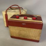 An early Roberts portable valve radio with original Roberts canvas carry case.