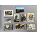 45 early 20th. Century humorous postcards, approx. 29 mainly colour town postcards. Approx. 24 Dutch