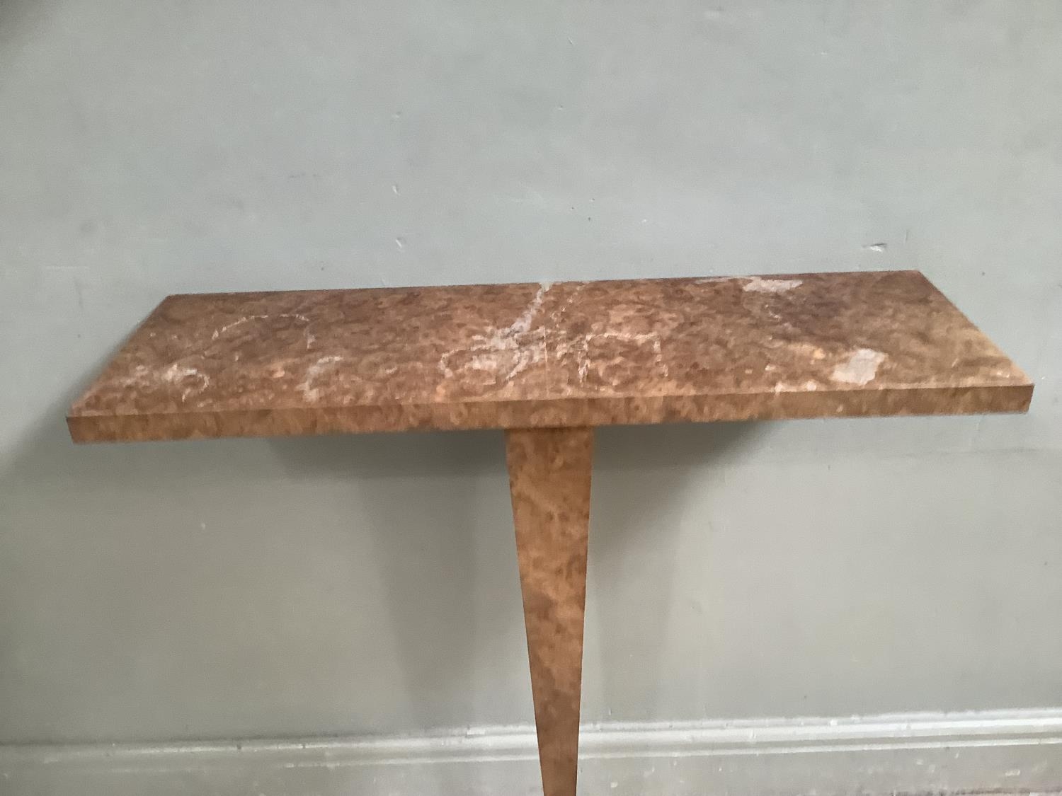 Nico Villenueve, London, A walnut veneered console table on pyramid tapered leg measuring 90cm by - Image 3 of 8