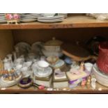 A large quantity of mixed ceramics including souvenir ware, Hummel figures, commemorative plates,