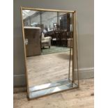 A reproduction gilt framed mirror, 102cm high