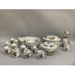 Quantity of Royal Worcester Evesham Gold comprising twelve custard cups and covers, fruit bowl and