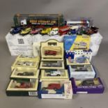 A collection of Corgi, Days Gone and Oxford die cast models, including a Scania Curtainside