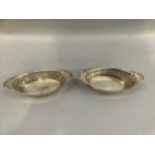 A pair of silver bonbon dishes of oval pierced design, Sheffield 1893, approximately 4 oz