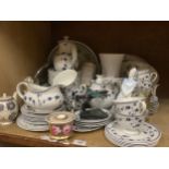 A Royal Doulton Yorktown dinner service comprising ten dinner plates, ten dessert bowls, coffee pot,