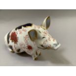 Royal Crown Derby paperweight, Prudence Piggy Bank, Peter Jones of Wakefield pre-release of 500,