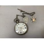 A George V pocket watch by LIMIT in silver, open faced case No269231 by Dennison Watch Case Co