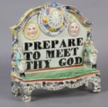 A STAFFORDSHIRE PEARLWARE GROUP, 'PREPARE TO MEET THY GOD' ATTRIBUTED TO OBADIAH SHERATT, modelled