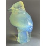 A SABINO OPALESCENT GLASS BIRD CAR MASCOT, signed Sabino Paris to underside, 10.5cm high