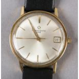 A GENTLEMAN'S ETERNA MATIC 300 AUTOMATIC DATE WRISTWATCH in 18ct gold case No 5095230, silver