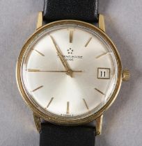 A GENTLEMAN'S ETERNA MATIC 300 AUTOMATIC DATE WRISTWATCH in 18ct gold case No 5095230, silver