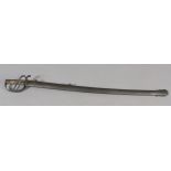 A CAVALRY TROOPER'S SABRE 1853 PATTERN 35.5'', flat backed, backed with single fuller, double