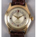 A BERG PARAT GENTLEMAN'S MANUAL WRISTWATCH c1950 in rolled gold case with stainless steel screw back