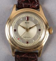 A BERG PARAT GENTLEMAN'S MANUAL WRISTWATCH c1950 in rolled gold case with stainless steel screw back