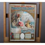 INDEPENDENT ORDER OF ODDFELLOWS MANCHESTER UNITY FRIENDLY SOCIETY PICTORIAL CALENDAR POSTER FOR