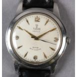 A TUDOR GENTLEMAN'S PRINCE AUTOMATIC WRISTWATCH, c1973, ref 1431 in stainless steel case no