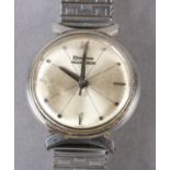 A BULOVA ACCUTRON GENTLEMAN'S WRISTWATCH in stainless steel horned crownless case no 1-244938 M4,