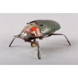 A LEHMANN TINPLATE CLOCKWORK CRAWLING BEETLE, no 431 with lithographed decoration, approximate 9.5cm