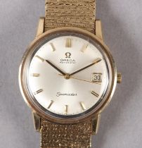 AN OMEGA GENTLEMAN'S SEAMASTER AUTOMATIC DATE WRISTWATCH c1965 in 9ct gold case no 165/6-5003