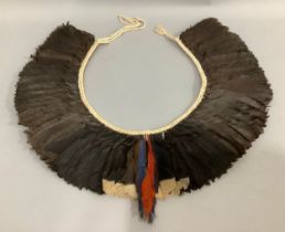 A Native American feather head dress