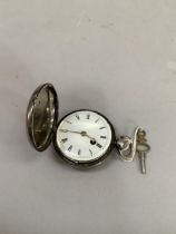 A George IV pocket watch by EJ Dent of London in silver hunter case, fusee English lever movement