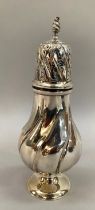 A George V silver sugar shaker Birmingham 1917, Thomas Edward Atkins, writhern baluster form with