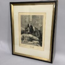 By and after Dendy Sadler, The Lawyers Office With His Client, black and white engraving with