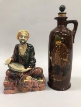 A Royal Doulton Dewar's Scotch Whisky flagon moulded with a figure of George The Guard, overall with