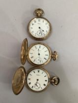 An early 20th century pocket watches all by Waltham, all in rolled gold cases including two