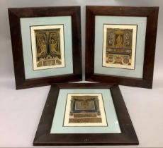 A set of three colour lithographs of 17th century French furniture, printed by Didot and Cie, Paris,