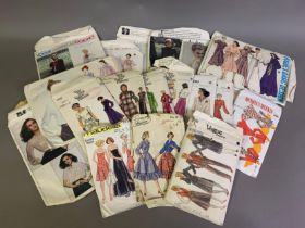 Dress patterns from the 1950’s/70’s and later, 16 being Vogue, with another 7 from assorted