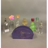 Decorative bottles with interesting stoppers: to include 8e Jour, boxed, the spicy scent by Yves