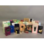 Boxed perfume bottles, empty, from the Judith Elliott collection: various brands to include