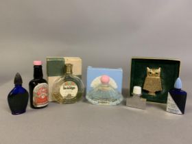 Older perfumes and novelties: two small bottles for Bourjois Evening in Paris; a Grossmith Eau de