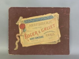 1900: A scarce French antique Perfume Advertising board for Roger & Gallet, stating that R&G was a