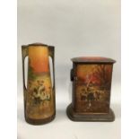 Hudson and Scott biscuit tin with twin handles bearing scenes of children picking backberries