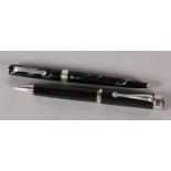 Montegrappa limited edition Historica1912 ballpoint pen in presentation box, charcoal and silver