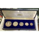 Swaziland independence commemorative silver proof set 1968 in case of issue with Certificate of