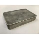 A 19th century pewter sandwich box by James Dixon and sons of Sheffield 15.5cm x 11cm