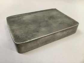 A 19th century pewter sandwich box by James Dixon and sons of Sheffield 15.5cm x 11cm