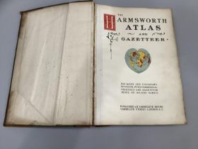 Harmsworth Atlas and Gazetteer, folio, quarter calf, 1 vol