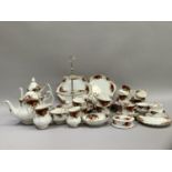 Quantity of Royal Albert Old Country Roses pattern china comprising five coffee cups, seven saucers,