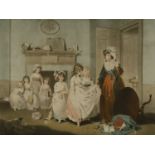 William Ward Afer William Bigg, 'The Romps', hand coloured mezzotint, c.1796, 44cm x 59cm, in