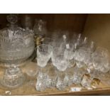Quantity of glassware to include Waterford goblets, brandy glasses, tumblers etc.