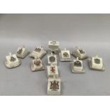 Shelley morning dip Ripon porcelain souvenir together with other crested china by Gemma etc.