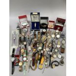 A large collection of lady's and gentleman's wristwatches including lever and quartz movement by