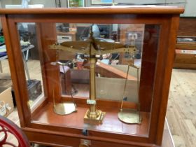 A Stanton Instruments, model AD2 set of scientific scales, 46.5cm high by 46cm wide by 26cm deep