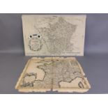 1833: A large French map sampler by Tonine Pons, worked when living in Macon in the home of Madame