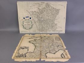 1833: A large French map sampler by Tonine Pons, worked when living in Macon in the home of Madame